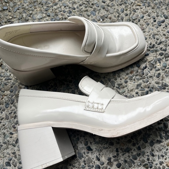 ALDO white heeled loafers - Picture 3 of 4